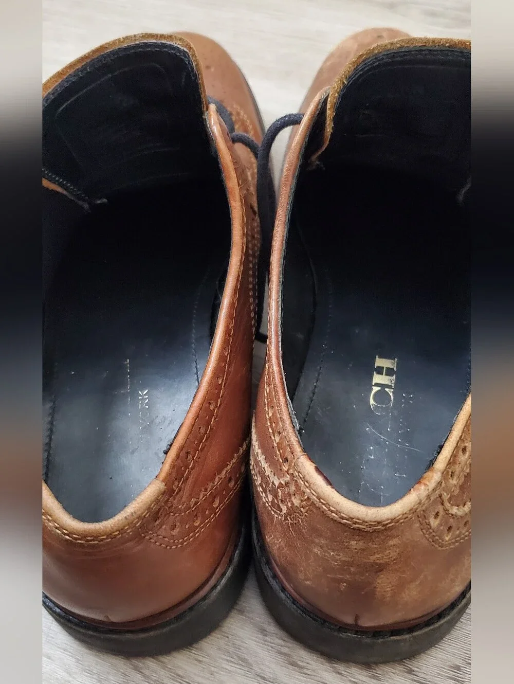 Coach New York Brown Bryant Wingtip Loafer Dress Shoes Oxford Men's US Size 9D